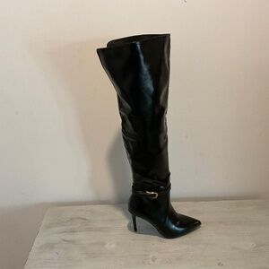 Above knee black boots